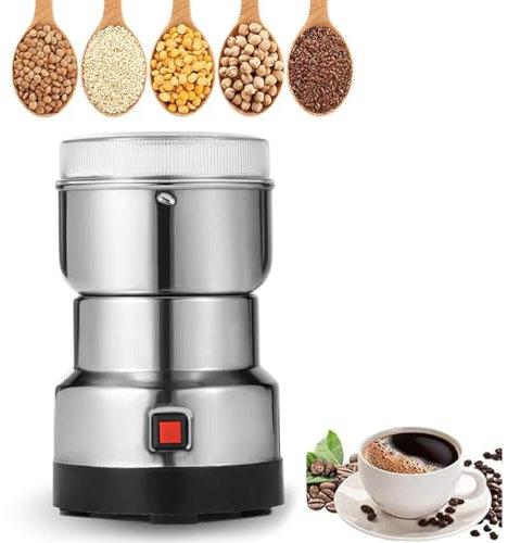 Electric Grain Mill Spice Herb Grinder Pulverizer Powder Machine - Commercial Motor Grinding Stone Mill for Grinding Grains Roots Flour - Multifunction Smash Machine 150g