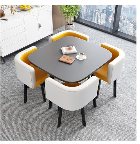 Büro-, Empfangsraum, Clubtisch und Stuhl-Set, moderne Möbel für kleine Räume, Konferenztische, inklusive Empfangsbereich, Sitzgelegenheit, Kaffee, Küche, Esstisch-Set für 4 Personen, einfach und