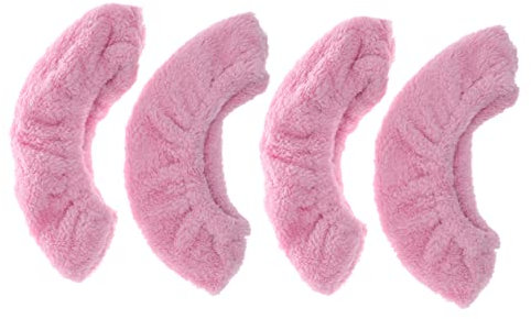 INOOMP 2 Paar Kinder Eislauf Schlittschuhüberzüge Elastisch Plüsch Wasserabsorbierend Schutz Für Hockey Und Eiskunstlauf Hellrosa Größe XXXL