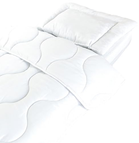 PLUMERI Kinderbettdecke 100x135 cm + Kissen 40x60 cm, 2-teiliges Baby Bettdecke Set – HCS-Füllung 200 g/m², thermoregulierend, allergikerfreundlich, Oeko-TEX, waschbar bis 95 °C, Made in EU