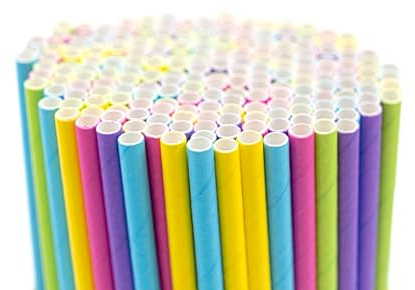 Inoverse Pajitas de papel, 3000 unidades, multicolor, diámetro de 7 mm x 23 cm