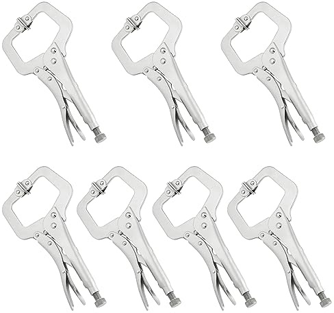 Pinces de Serrage à souder en C, Pack de Pinces-étaux à Serrage en C, Plusieurs Tailles(7 Pack 11 inch)