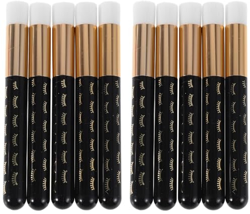 PAMINGONO 10 Stück Teiliges Wimpernshampoo bürsten Sanfte Lash Extension Reinigungsbürsten für Tiefenwirksame Gesichts Nasenporenreinigung Multifunktional für Empfindliche Haut für