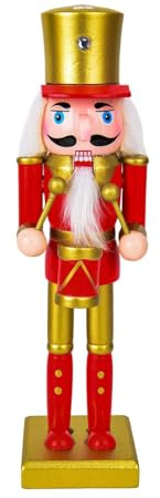 Gcljlmy Figura de cascanueces de Navidad, decoración de mesa, decoración de Navidad, artesanía, muñeca de madera para entrada al escritorio (estilo A)