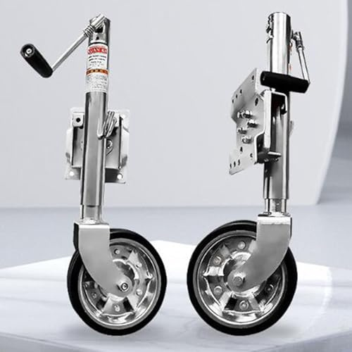 NYTFHMS Trailer Jack Wheel - Boat Trailer Jack - Folding Jockey Wheel Support, Heavy-Duty Swivel Mount,1500 Lbs Capacity, 10.2'' Lift,8'' Steel Rim Wheel, for Boat, Mo