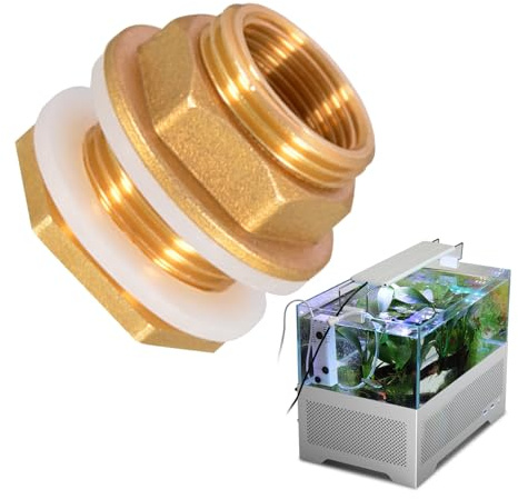 Accesorio de manguera de jardín | Tubería de latón de una sola llave suelta, racores giratorios, junta de tuerca, adaptador de tanque de peces roscado para manguera de jardín