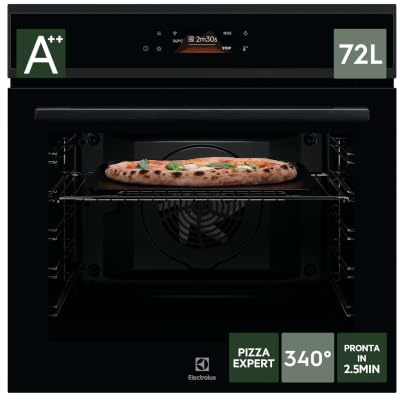 Electrolux COX8P08WH Forno da Incasso Multifunzione PizzaExpert Serie 700, Pulizia Pirolitica, Display EXCite Touch, Wi‑Fi, Termosonda, 72 L, Classe Energetica A++