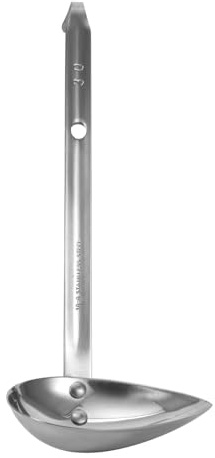 Abaodam Cucchiaio in Inossidabile Argento 1 Pezzo per Salsa Superficie Liscia e Design a Gocciolamento per Chef Cucina Occidentale