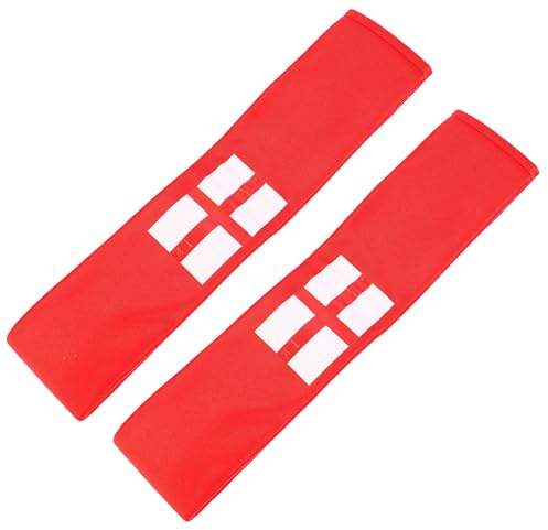 ifundom 2 Stück pack Fußball Haarspange aus Stoff mit Flaggenmotiv Komfortables und Modisches Stirnband für Sport und Fan Anfeuerung Rot für Damen und Herren