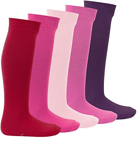 Footstar EVERYDAY! 5 Paar Kinder Kniestrümpfe Lange Socken für Mädchen & Jungen Basic Kindersocken kniehoch