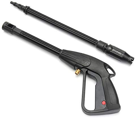 Pistola lavadora de alta presión Pistola pulverizadora de agua lavadora de alta potencia con varilla larga 160bar Herramienta de limpieza para lavar plantas de riego de máquinas de coches