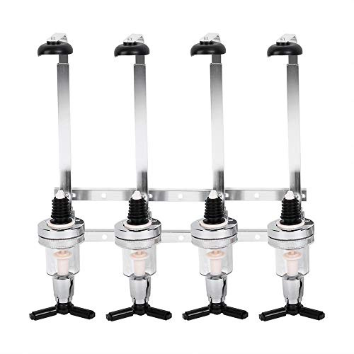 Dispensador de Botellas de Vino Montado en Pared, Soporte para Botellas con Acabado Cromado, Dispensador de Licor y Bebidas Alcohólicas