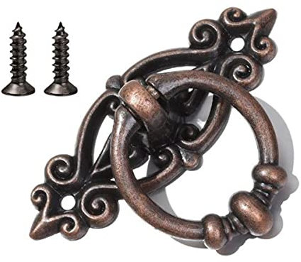 1 stücke Retro Küche Schubladenschrank Türgriff Möbelbeschläge Schrank Antike Gebürstete Bronze Schwarz Zinklegierung Griffe-2