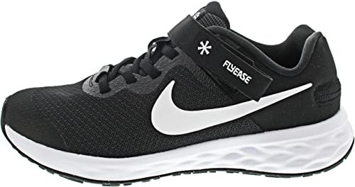 Nike Revolution 6 Flyease Sneaker, Black White Dk Smoke Grey, 39 EU