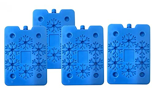 ADEPTNA Pack of 4 Freezer pack Ice Blocks Reusable Chill Cool Cooler Bag Cold boxes Picnic Travel Lunch Box – Cold as ice without the mess