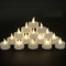 OSHINE Paquete de 100 velas de té a batería, LED realistas y brillantes, sin llama, funciona con pilas, para festivales y celebraciones, blanco cálido, más de 200 horas (juegos de 50 x 2)