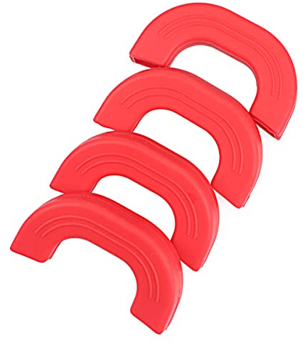 DOERDO DD Silicone Pot Holders, Red, 4Pcs | Heat Resistant, Non-Slip, Pot Handle Cover, For Woks Soup Pot
