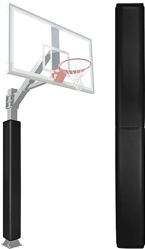 PHENEPUS Basketball Pole Pad Square, 6 FT Tall Weatherproof Protective Padding, 2 Thick Heavy Duty Safety Pole Pads for Player Protection, Fits All 4x4 Inch Square Basketball Hoop Pole Systems