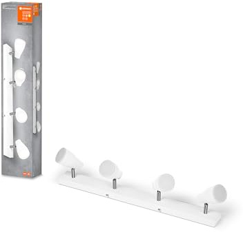 LEDVANCE LED SPOT PEAR Spotlight GU10, weiß, 4X4,3W, 1400lm, 614mm, warmweiße Lichtfarbe, ausrichtbare Leuchtenköpfe, einfache Montage, Kombination mit smarten GU10-Lampen möglich, IP 20, 2700K