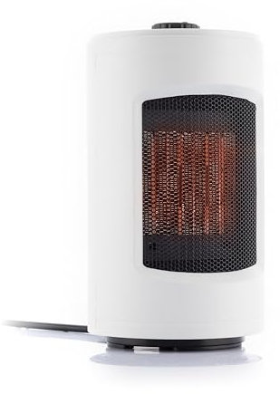 InnovaGoods Stufa Oscillante in Ceramica, Riscaldamento PTC, 600-1200W, Protezione Termica, Portatile, Ufficio/Casa, ABS Multicolore