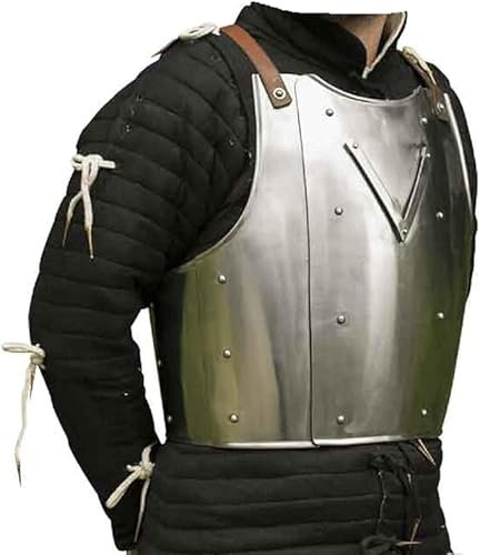 Mittelalterliche Brustpanzer Kreuzritter tragbar Eisen Stahl Brustplatte Ritter Kürass LARP Krieger Brustpanzer Rüstung Brustschutz Cosplay Kostüm Halloween
