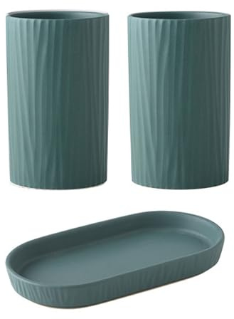 Dxcaicc Kitchen Utensil Holder, Large Cooking Utensil Crock For Countertop, Ceramic Kitchen Utensil Holder with Drip Tray,Drainer Ceramic Sets,Green