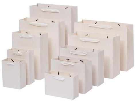Papiertüten Mit Griffen 10 Stücke Multicolor Papier Geschenk Kleidung Tasche Candy Schmuck Tasche Griff Hochzeit Party Handtasche Einkaufstasche Lagerung Taschen Papiertragetaschen(Color-2,CUSTOM BAG_