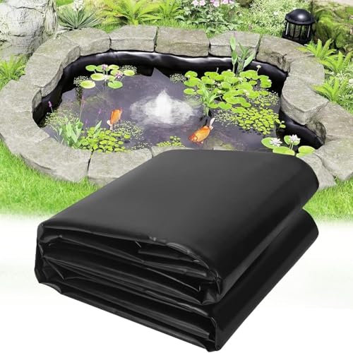 BUNQQF Pond Liner, Preformado Revestimiento de Estanque, 1x2m 2x4m 5x6m 6x9m 7x12m Flexible Lona para Estanques, para Piscinas de Peces Forro Y Lámina Cascada Exterior Membrana, 0.22mm Espesor
