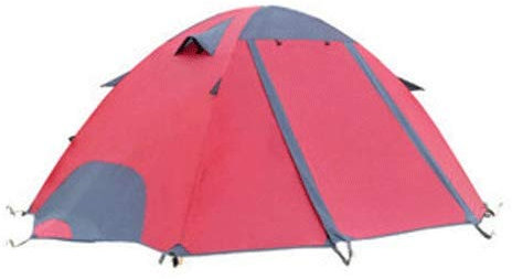 Familien-Campingzelt für 4 Personen, wasserdicht, doppellagig, Outdoor-Zelt mit abnehmbarem Regenfliege, winddicht und UV-Schutz, einfacher Aufbau für Rucksackreisen und Camping