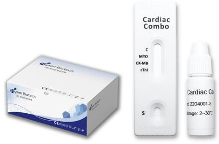 Kit de prueba de salud cardíaca, mioglobina/CK-MB/troponina I, combo de 3 marcadores