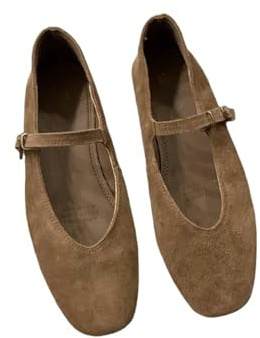SJFYB Zapatos Mary Jane de Mujer Spring Y Otoño para Mujeres Flat Round Toe Soft Sole Casual Mary Jane Zapatos