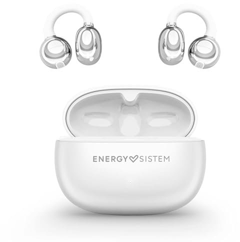 Energy Sistem Chicpods - Auriculares Bluetooth inalámbricos Open Sound - 23H batería, cancelación de Ruido en Llamadas, IPX4 Resistentes al Agua, cómodos y Flexibles (Blanco)