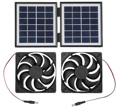 Genérico Solar-Abluftventilator für den Schuppen | Solar Fan Greenhouse | Schuppen | Belüftung | Hühnerabzug