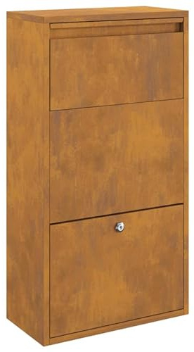 Paketeinwurfbox aus Metallstahl 44x22x82 cm – Wetterfest & langlebig für Haus & Garten – Sicherer Briefkasten mit modernem Design