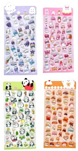Children's Stickers, Glitter Decoration, Decals, 3D, Foam Bonus Stickers, Fun Craft Supplies for DIY Planner, Journaling, Notebooks, Laptops, Scrapbooking, Cars, Teachers, Students, Nursery