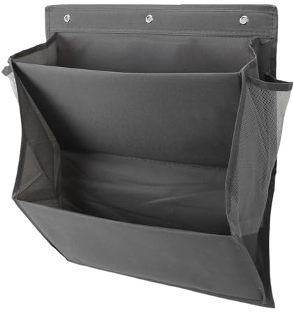 SUNGOOYUE Over the Door Shoe Organizer, Oxford Fabric 2 Tier Hängande Förvaringsställ med Limkrokar för Garderob Badrums Dorm RV Organisation (Grå)