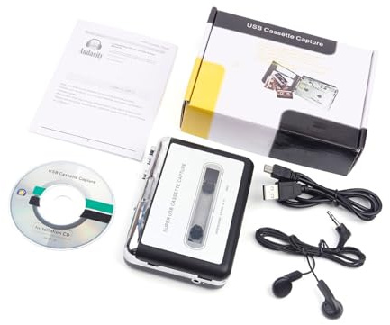 HOOLRZI Analogs To Digital Cassettes Player Cassettes To MP3 Converter Conectividades USB Casete De Dispositivos Móviles Transferencia Fácil Transferencia Convertidor