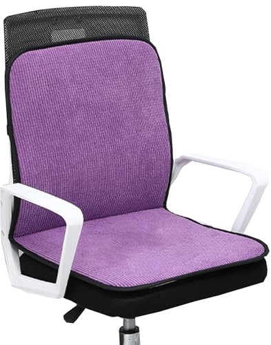 Couvre Siege Chauffant pour Bureau, Coussin Chauffant avec 4 Réglages de Minuterie et 5 Réglages de Température, Heating Pad pour Chauffage Partition(Purple)