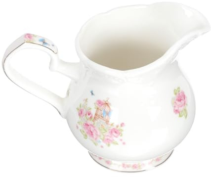 Uonlytech Pichet à Lait Céramique Petit Pot Crémier Léger Design Ergonomique pour Café Bar et Cuisine Multifonction Crème Sucre Sauce