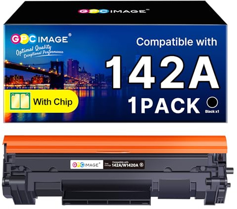 GPC IMAGE 142A Toner mit Chip Kompatibel für HP 142A HP LaserJet MFP M140W | Kompatibel für HP LaserJet MFP M140w M110w Toner, M110 M140 M139w M139, W1420A 142X W1420X, für HP 142 Toner, 1 Schwarz