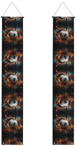 Banderines decorativos para colgar con diseño de petardo de fútbol, 2 unidades, adecuados para fiestas y decoraciones de porche