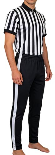 Basketboll Domarskjorta Svart och Vit Randig Uniform