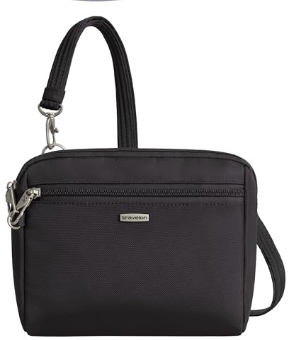 Travelon Dam klassisk konvertibel crossbody och midjeväska crossbody-väska, en storlek, Svart, 8 x 7 x 2, Travelon Classic Cabriolet Crossbody & Midjeväska, Svart