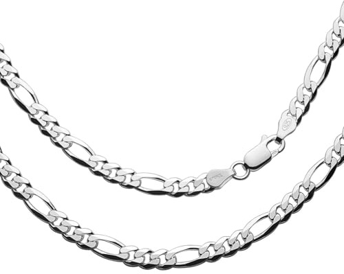 STERLL Herren Hals-Silberkette Silber 925 Ohne Anhänger Ökologische Verpackung Silver Plus(TM) Anlaufschutz