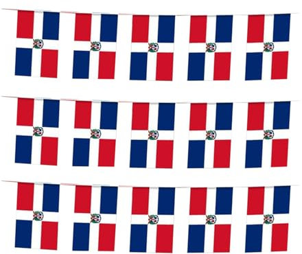 Dominica-Flaggen, kleine Schnur Mini-Flagge, Wimpel, Banner Dekorationen