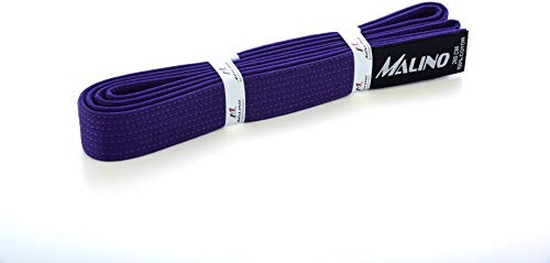 Malino Karate bälte, karate, enkelt kampsport, bälte, judo, bälte, 100 % bomull, 4,2 cm storlekar (lila, 280 cm)