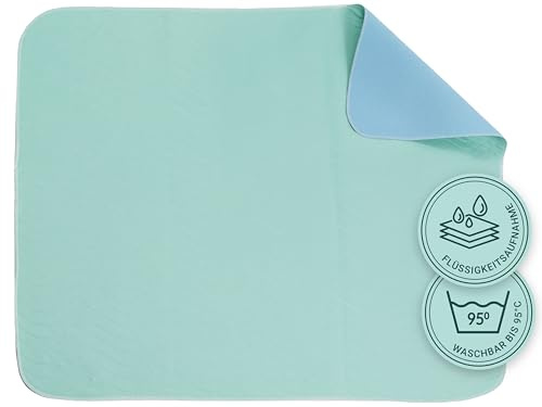 ZOLLNER Inkontinenzauflage in 75x90 cm - zuverlässiger Schutz mit Rautensteppung und Doppelsicherheitsnaht - Polyester - waschbar bis 95°C - Oeko Tex® Zertifiziert