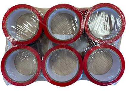 6x Klebeband VORSICHT GLAS - NICHT WERFEN - Rolle 66m x 50mm - NICHT FALLEN LASSEN GP: 0,02 EUR/M