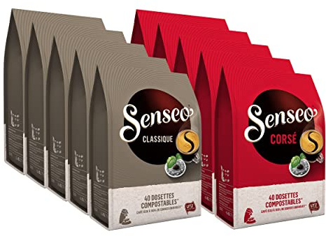 Senseo Café - 400 Dosettes Assortiment Corsé et Classique (lot de 10 x 40)
