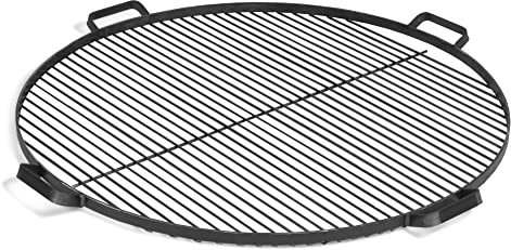 gartendekoparadies.de Grillrost mit 4 Haltegriffen Grill Rost aus Naturstahl Gusseisen (80 cm)